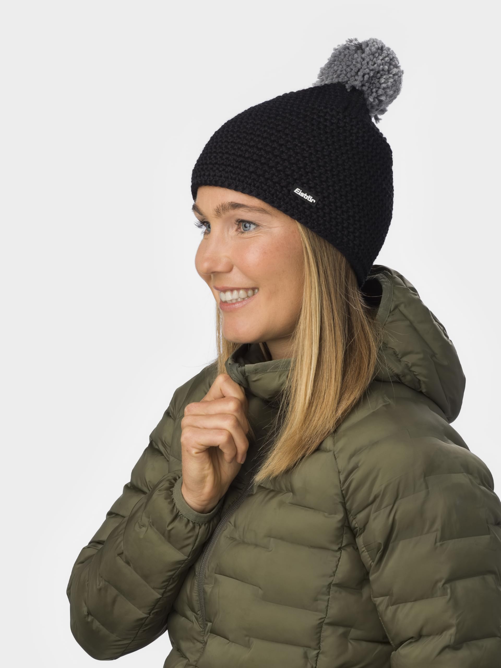 eisb-r-alba-jamie-pompon-strickm-tze-schwarz-unisex image 4