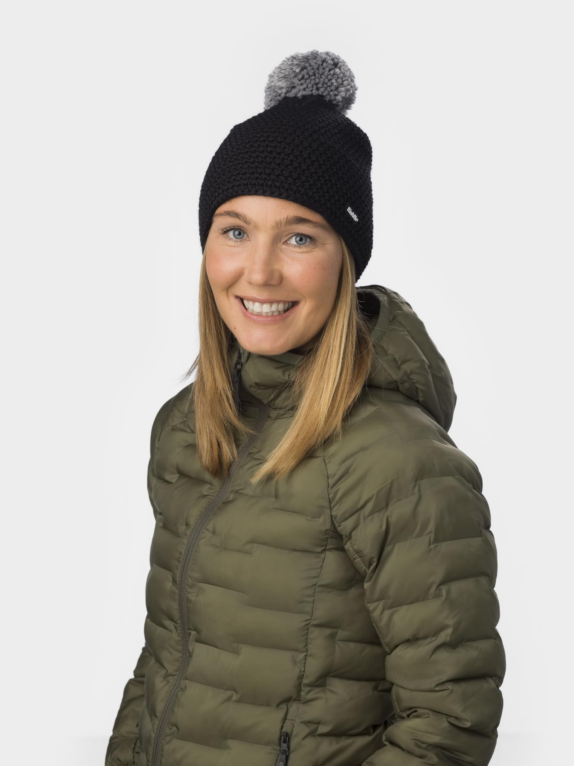 eisb-r-alba-jamie-pompon-strickm-tze-schwarz-unisex image 3