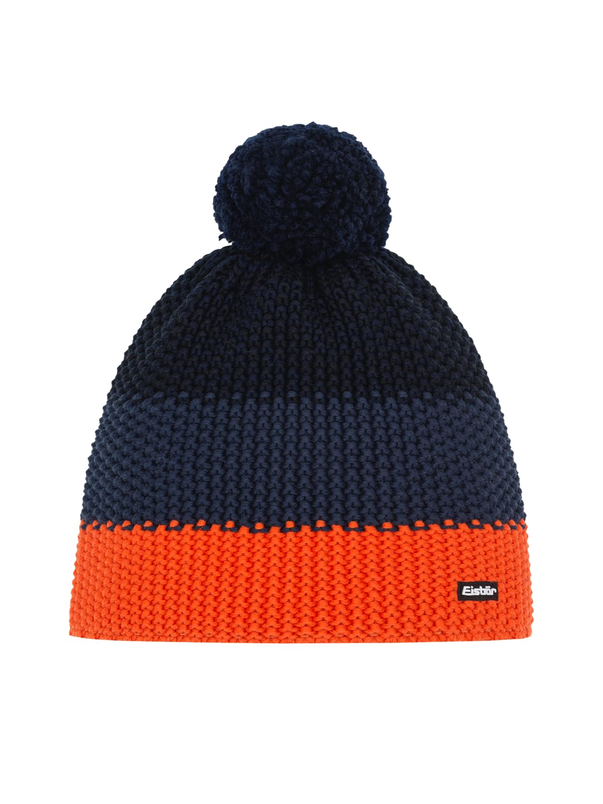 eisb-r-star-m-tze-merino-pompon-orange-blau-schwarz-unisex image 1