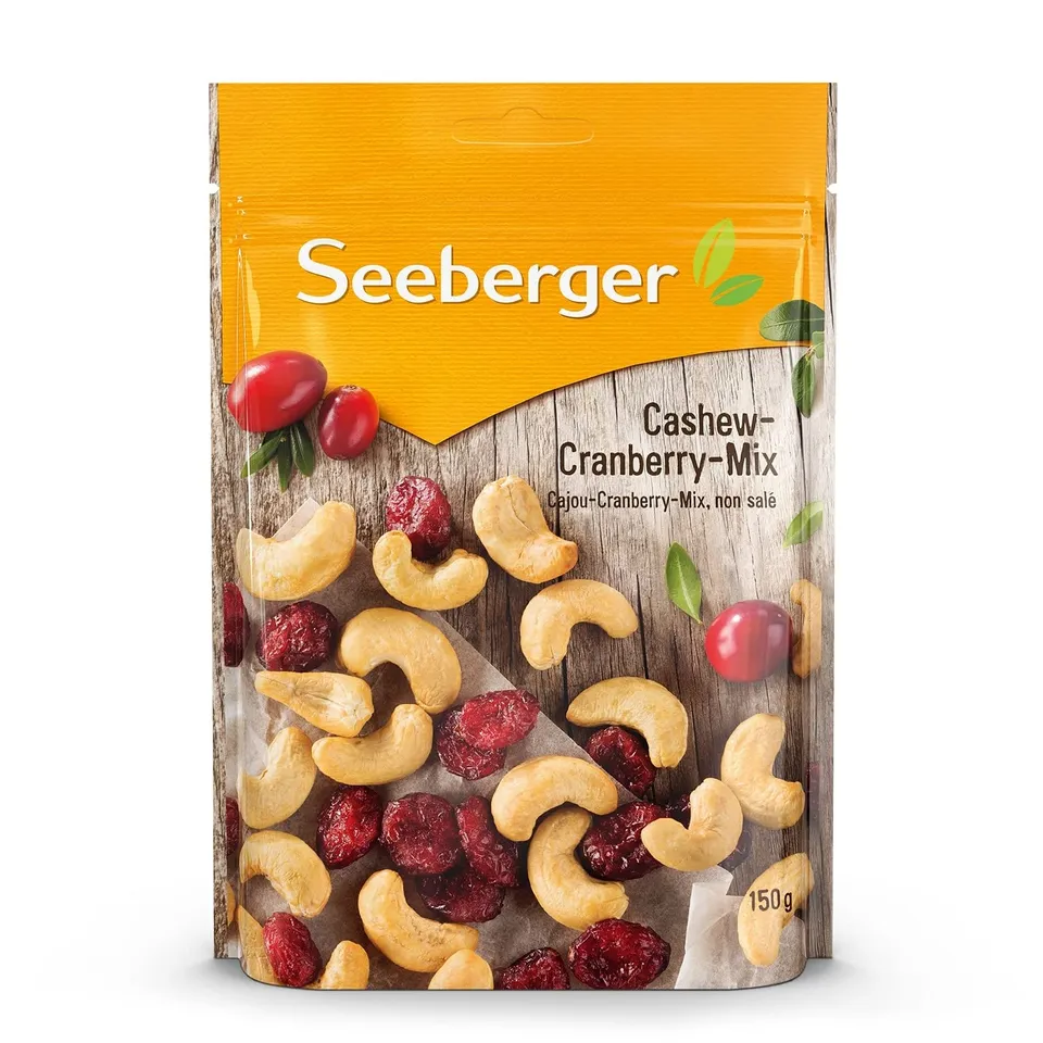 seeberger-mischungen-cashew-cranberry-mix-12x150-g-vegan image 1