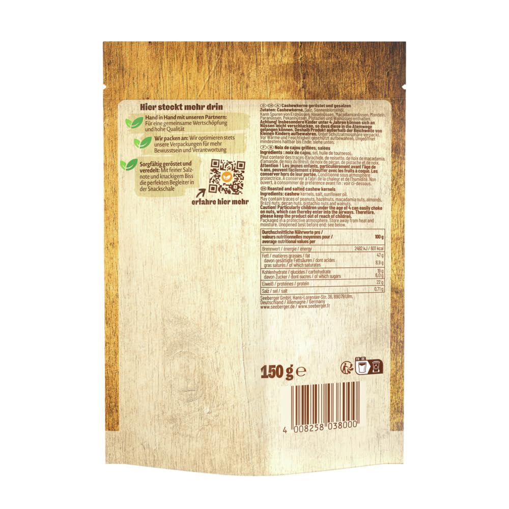 seeberger-n-sse-kerne-cashewkerne-ger-stet-gesalzen-150g-snack image 2