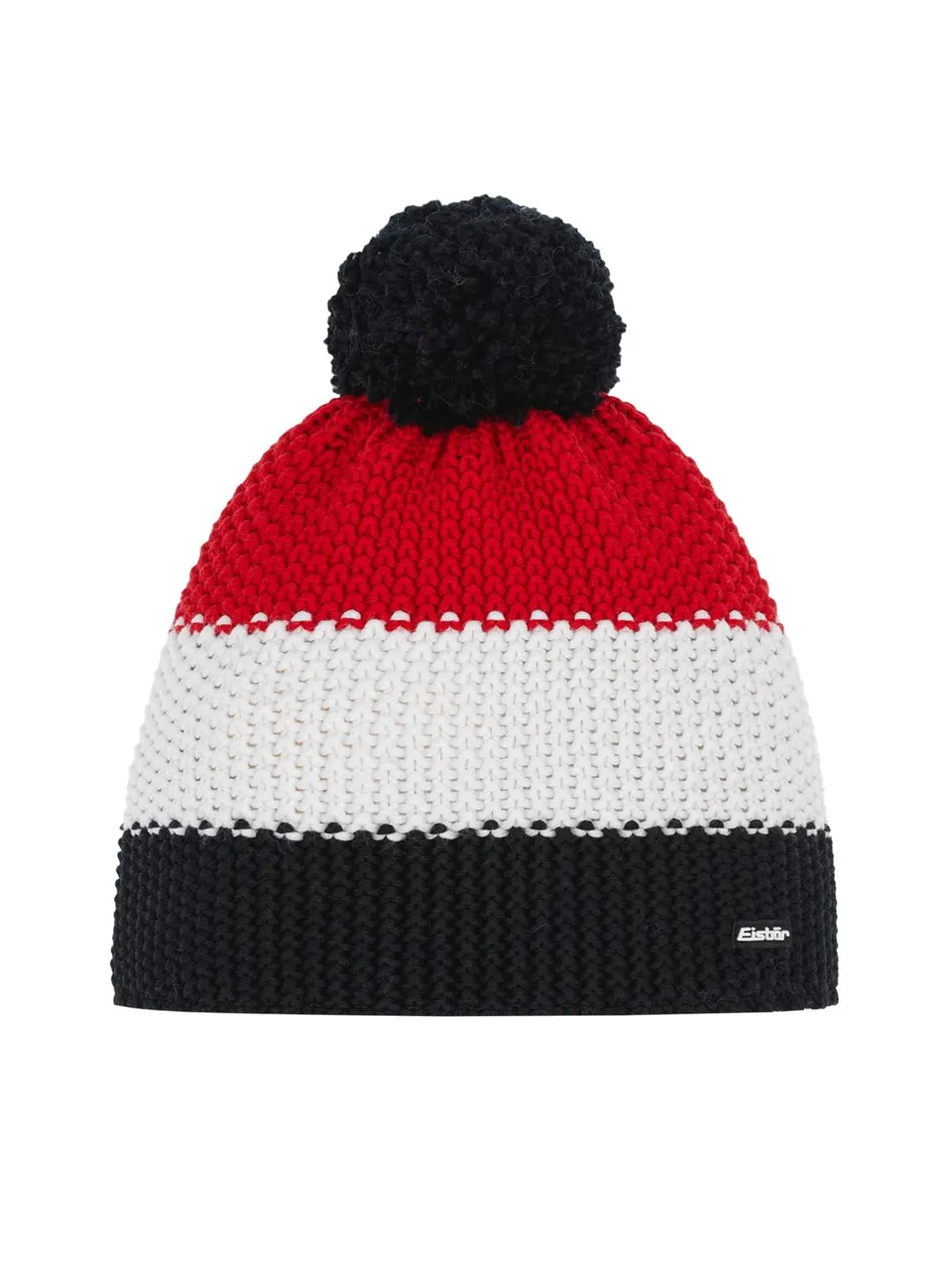 eisb-r-star-pompon-m-tze-grobstrick-blockstreifen image 1
