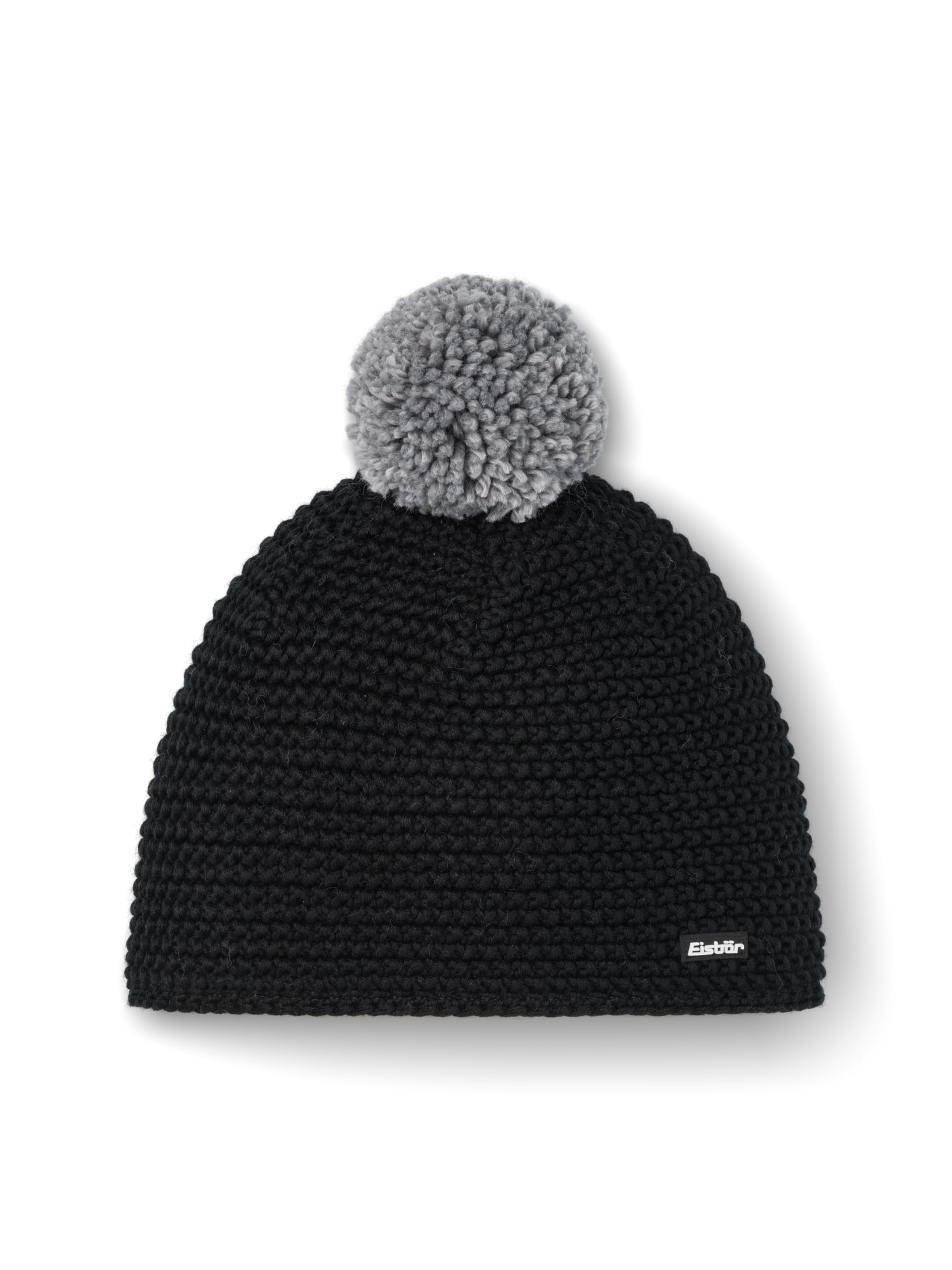 eisb-r-alba-jamie-pompon-strickm-tze-schwarz-unisex image 1