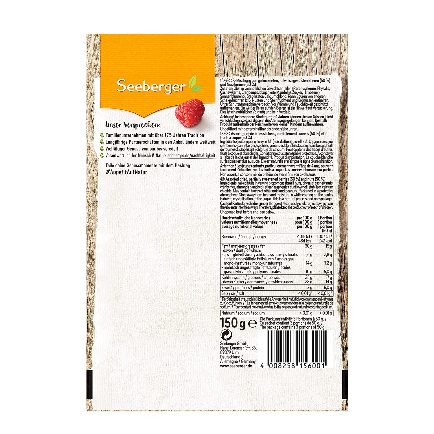 seeberger-mischungen-beeren-nuss-mix-150g-vegan image 1