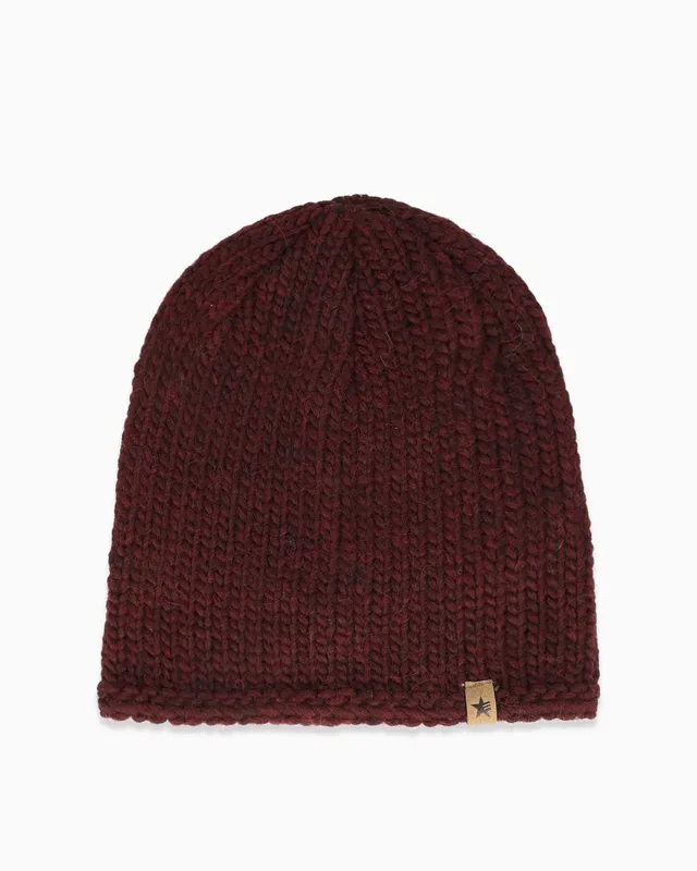 esperando-josy-beanie-aubergine-m-tze-rot-alpaka-grobstrick image 1