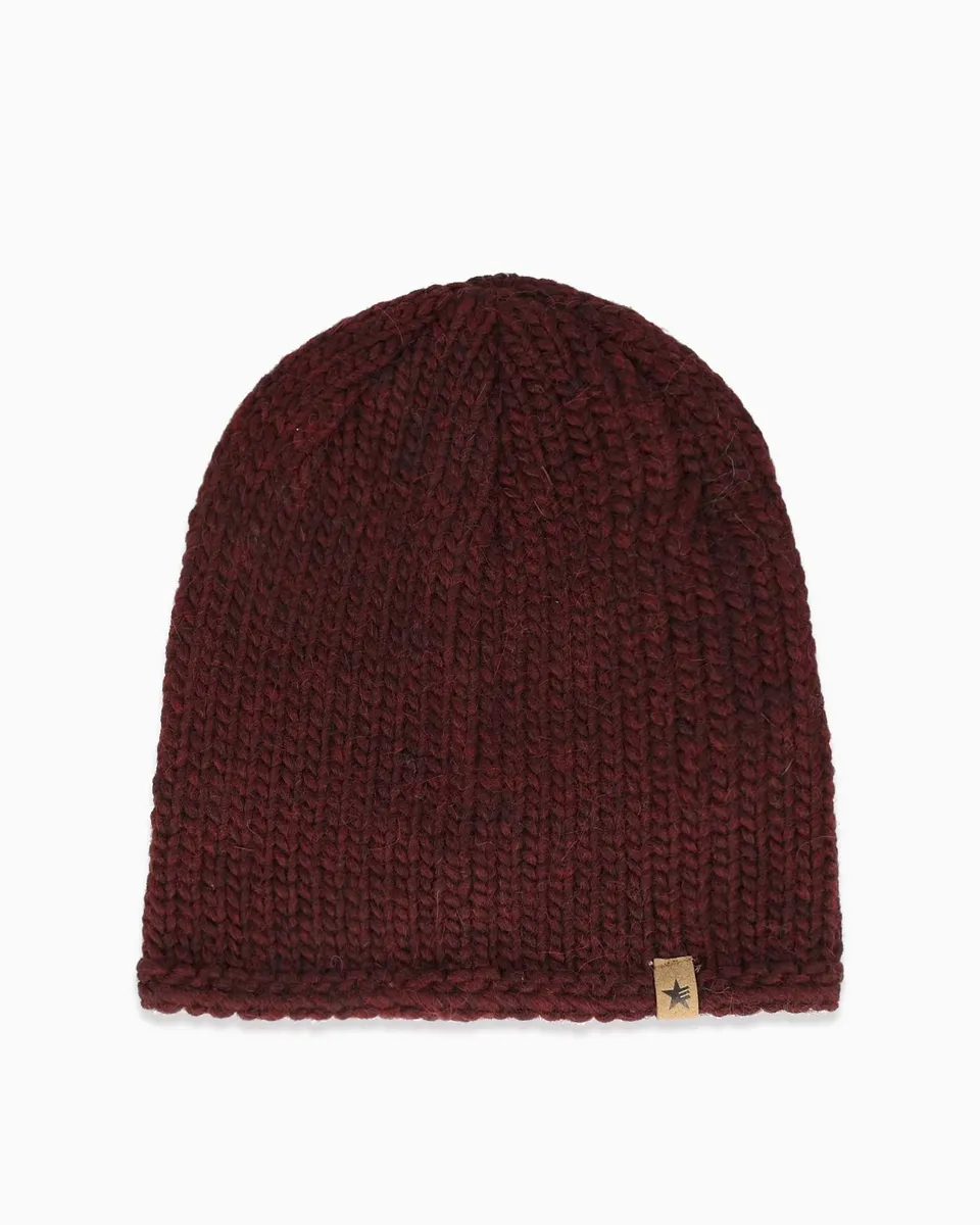 esperando-josy-beanie-aubergine-m-tze-rot-alpaka-grobstrick image 1