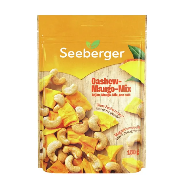 seeberger-mischungen-cashew-mango-mix-12x150g-vegan-glutenfrei image 1