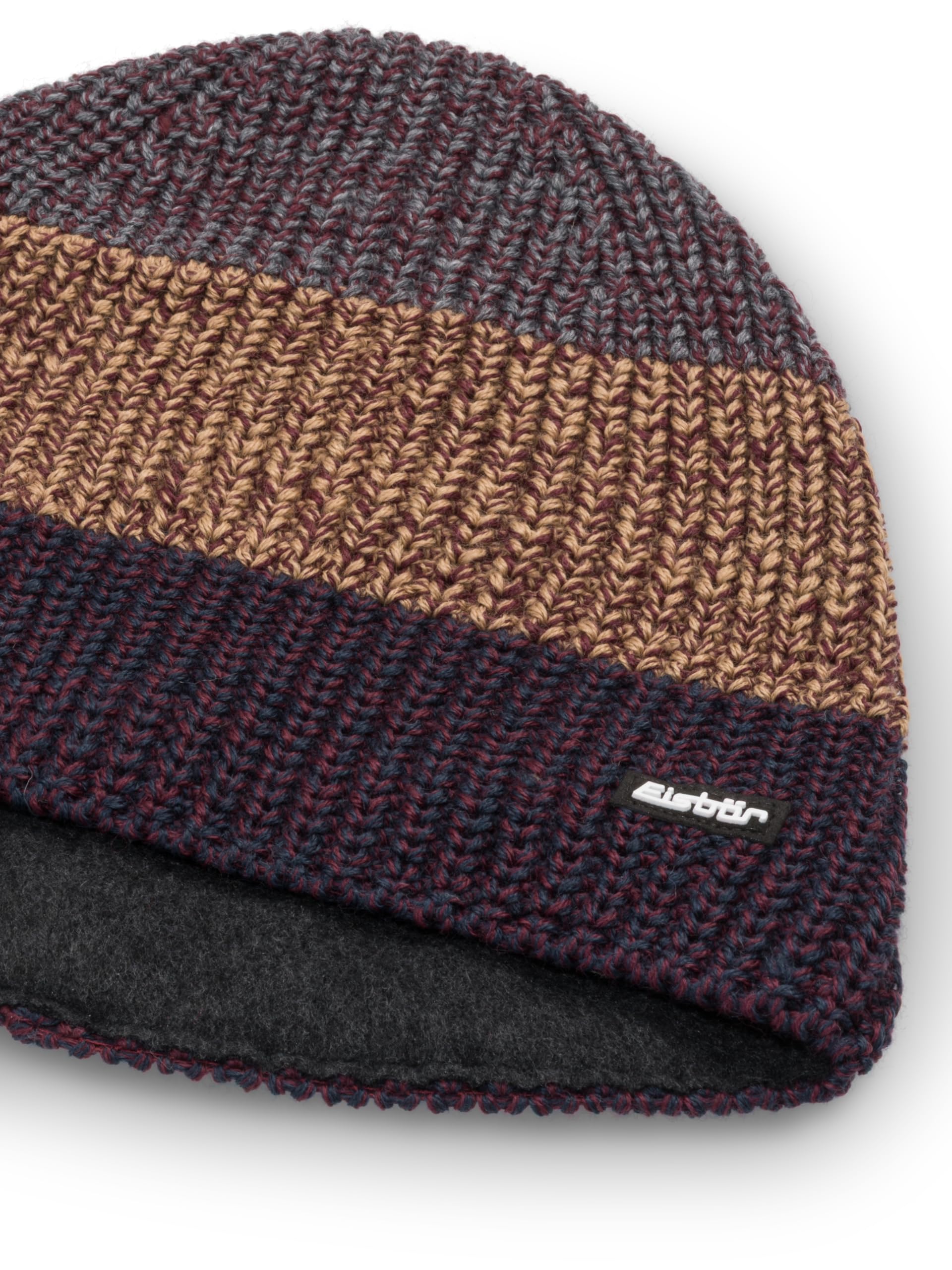 eisb-r-alba-caris-m-tze-merino-gestreift-bommel-rot-unisex image 2