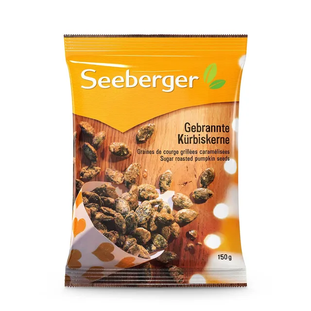 seeberger-s-salzig-gebrannte-k-rbiskerne-150-g-vegan image 1