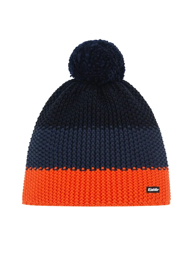 eisb-r-star-m-tze-merino-pompon-orange-blau-schwarz-unisex image 1