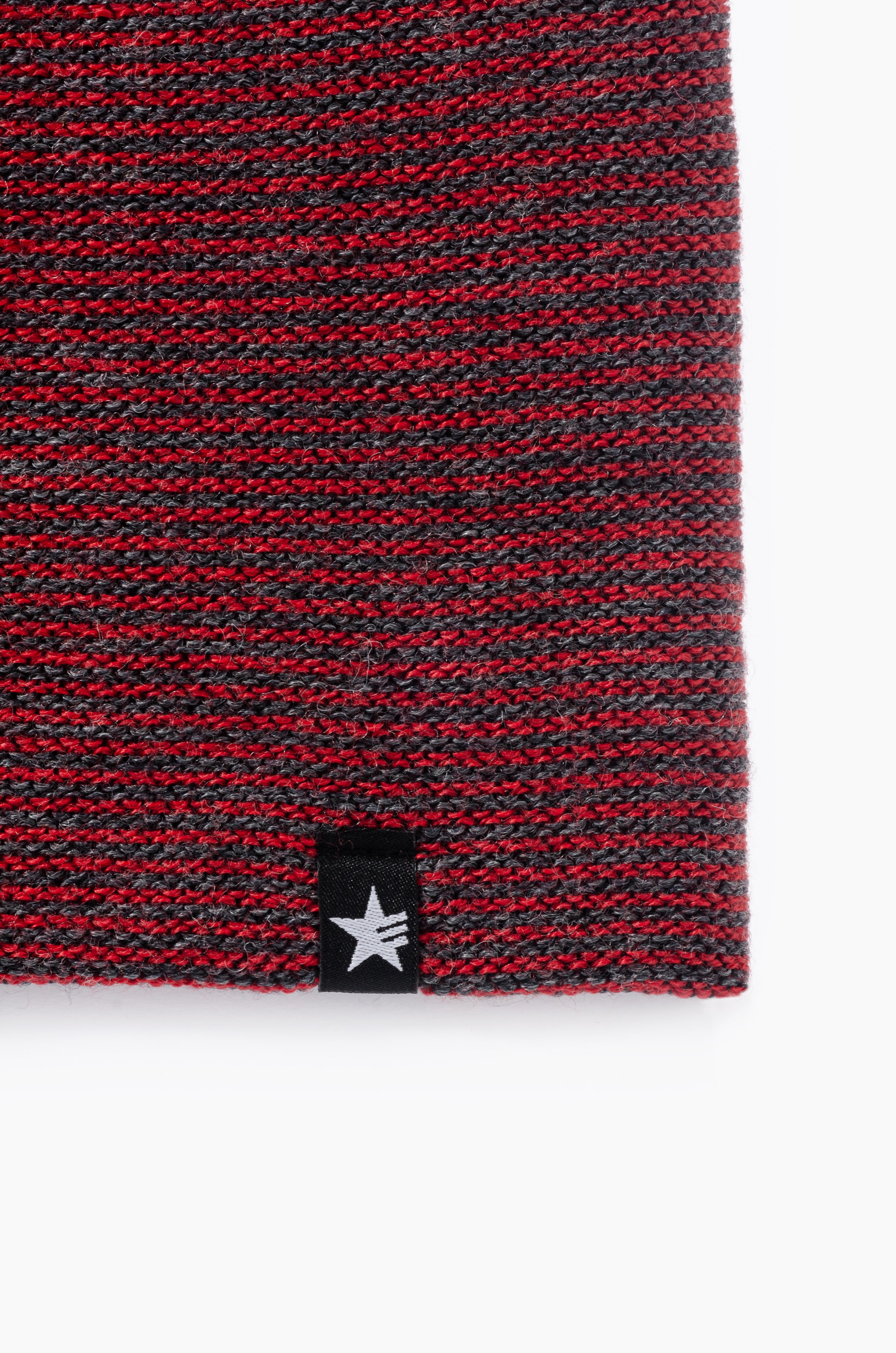 esperando-linea-beanie-anthracite-red-m-tze-merinomix image 2