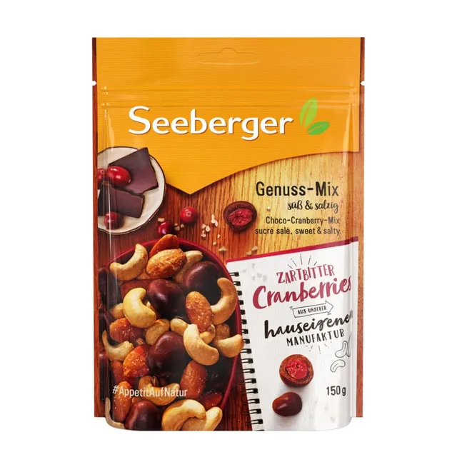 seeberger-genuss-mix-nussmischung-12x150-g-schoko-cranberry image 1