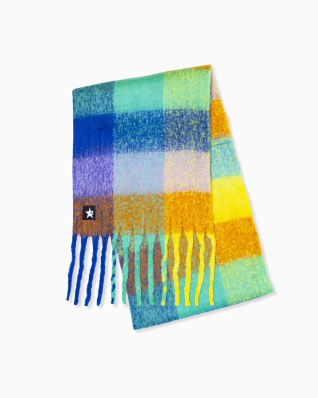 esperando-lidja-yellow-plaid-schal-mehrfarbig-polyacryl image 1