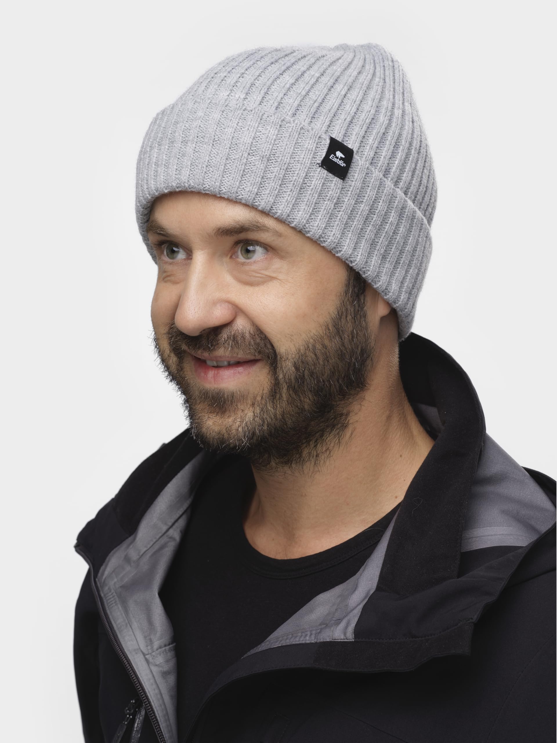 eisb-r-ripp-2-0-grau-beanie-m-tze-mit-umschlag image 6