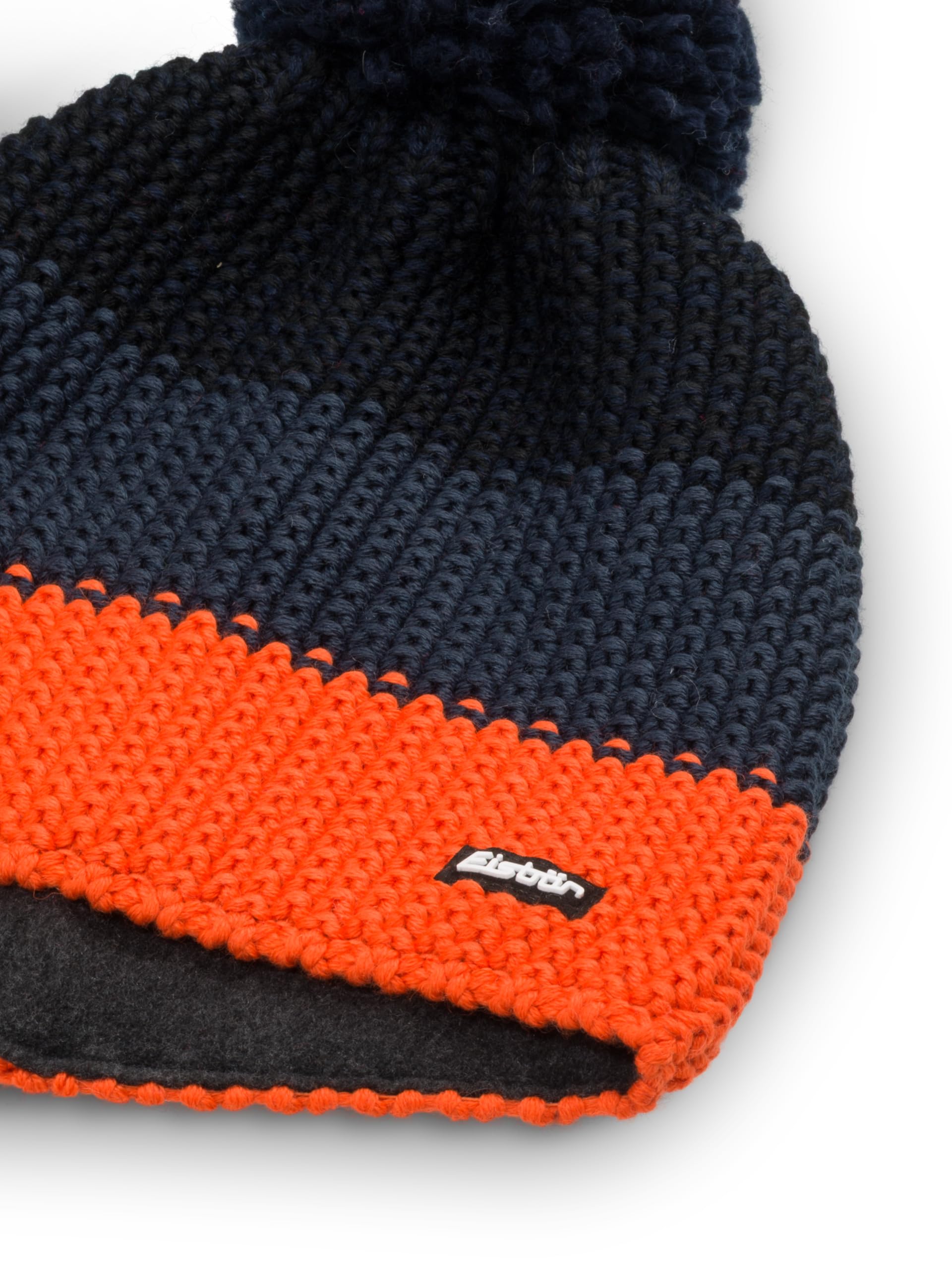 eisb-r-star-m-tze-merino-pompon-orange-blau-schwarz-unisex image 2