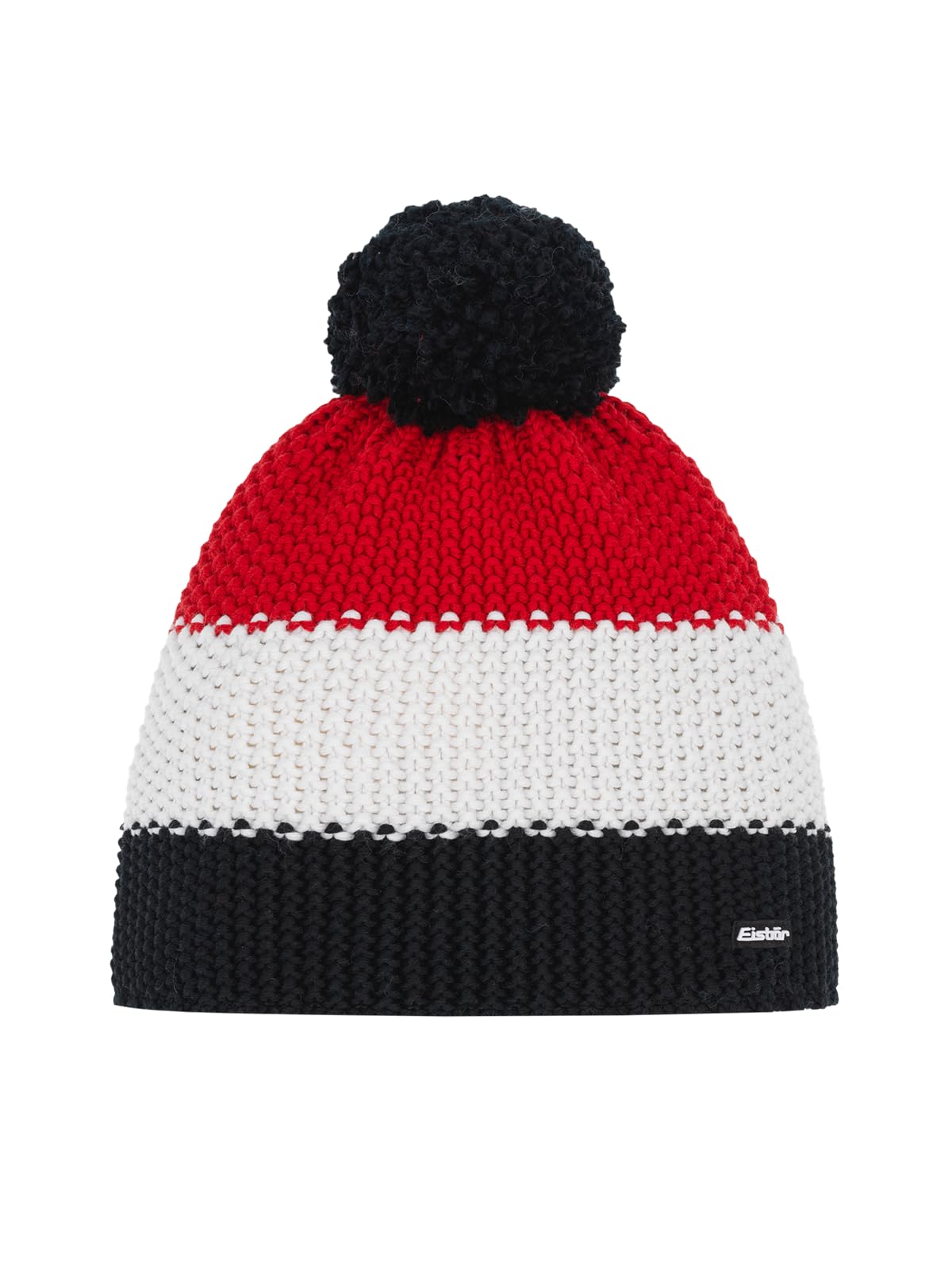 eisb-r-star-pompon-m-tze-grobstrick-blockstreifen image 1