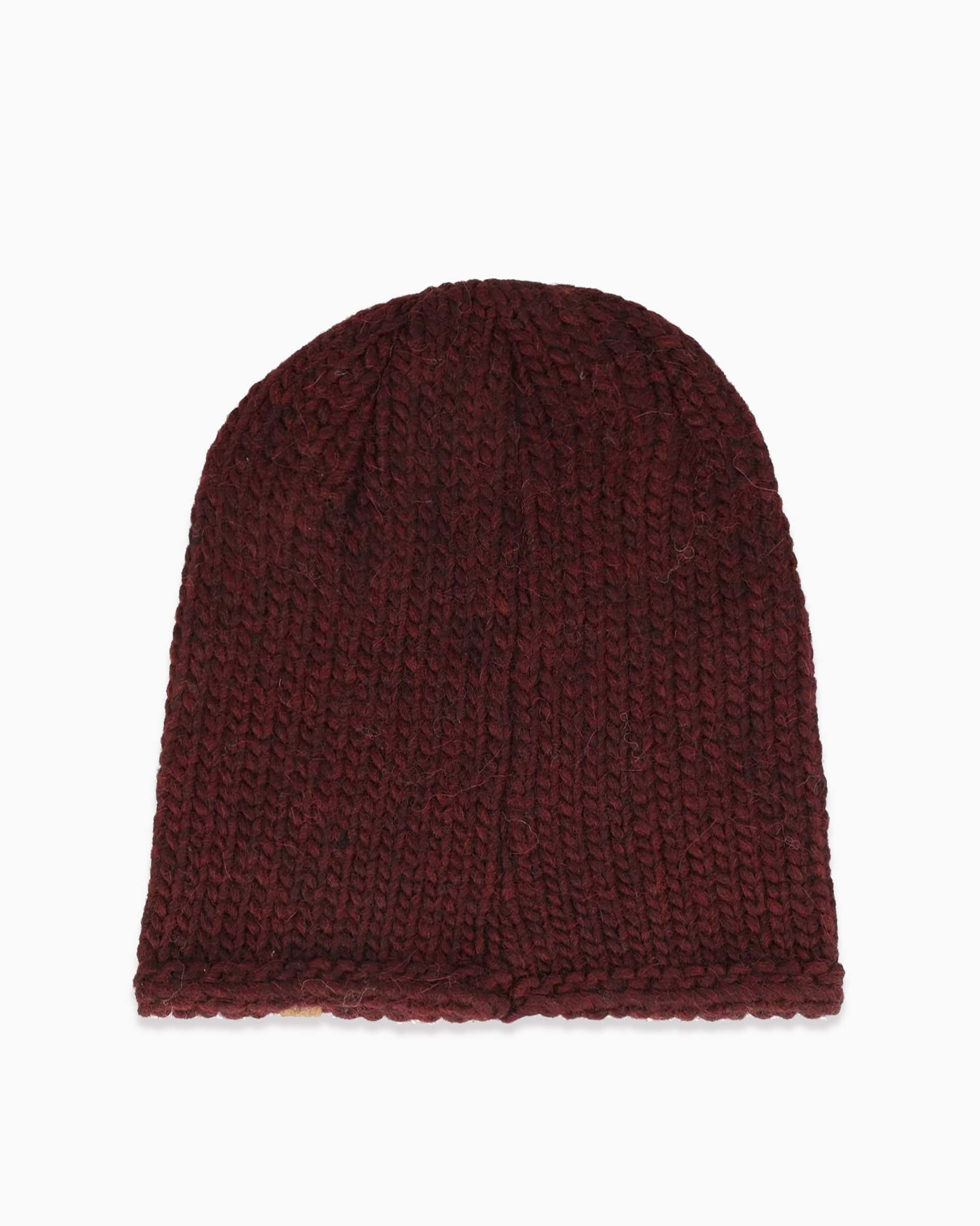 esperando-josy-beanie-aubergine-m-tze-rot-alpaka-grobstrick image 2