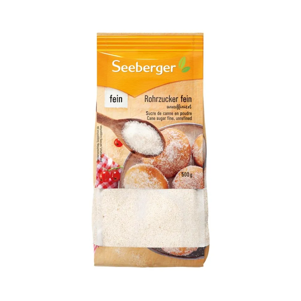 seeberger-rohrzucker-fein-zucker-12x500g-unraffiniert-vegan image 1