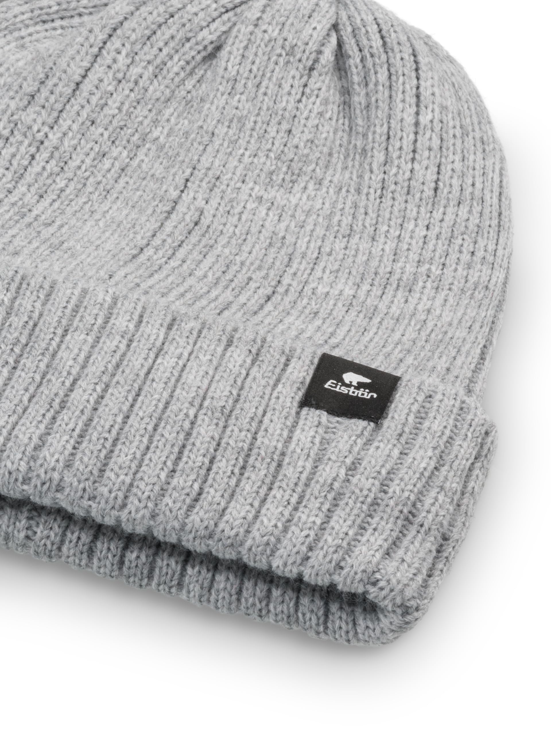 eisb-r-ripp-2-0-grau-beanie-m-tze-mit-umschlag image 2