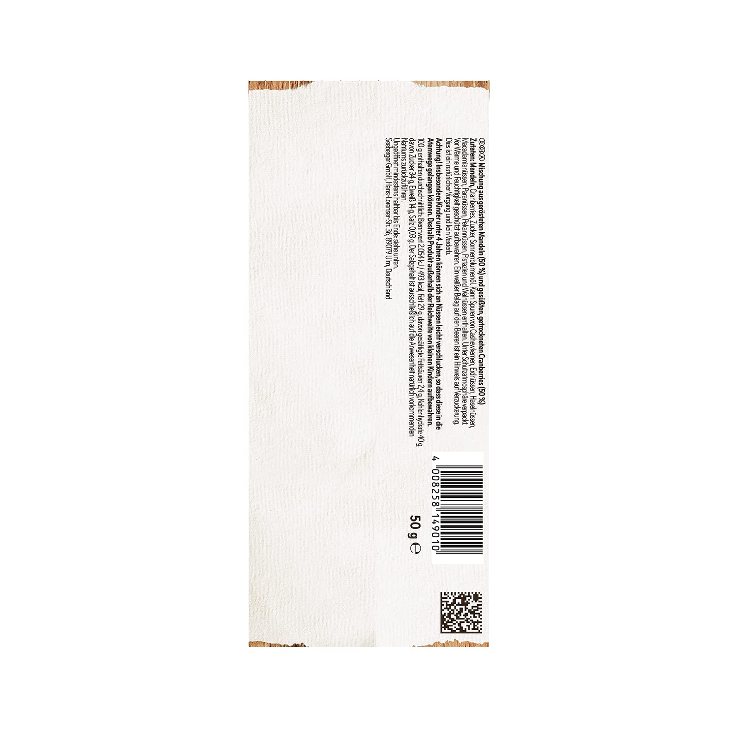 seeberger-snack2go-mandel-cranberry-mix-12x50-g-vegan image 2