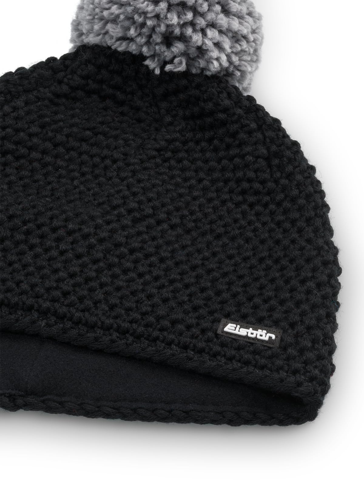 eisb-r-alba-jamie-pompon-strickm-tze-schwarz-unisex image 2
