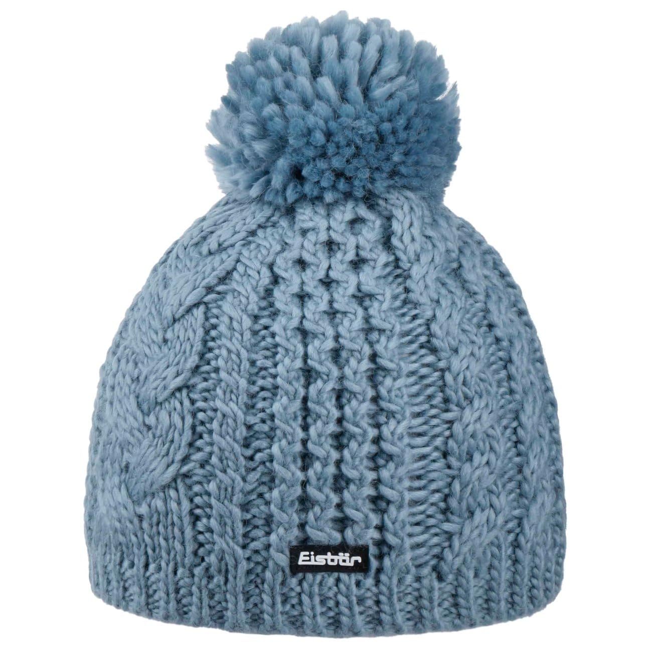 eisb-r-afra-pompon-m-tze-beige-merino-zopfmuster-damen image 2