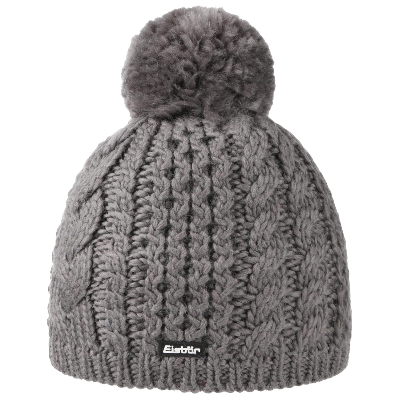 eisb-r-afra-pompon-m-tze-beige-merino-zopfmuster-damen image 4